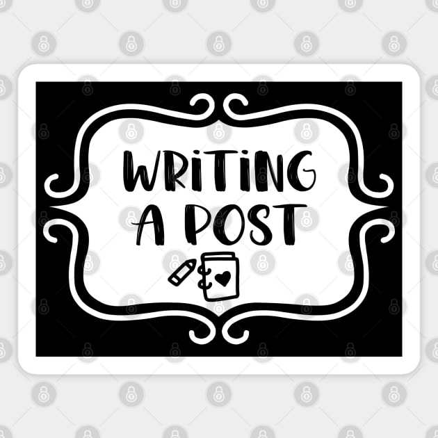 Writing a Post - Vintage Typography Magnet by TypoSomething